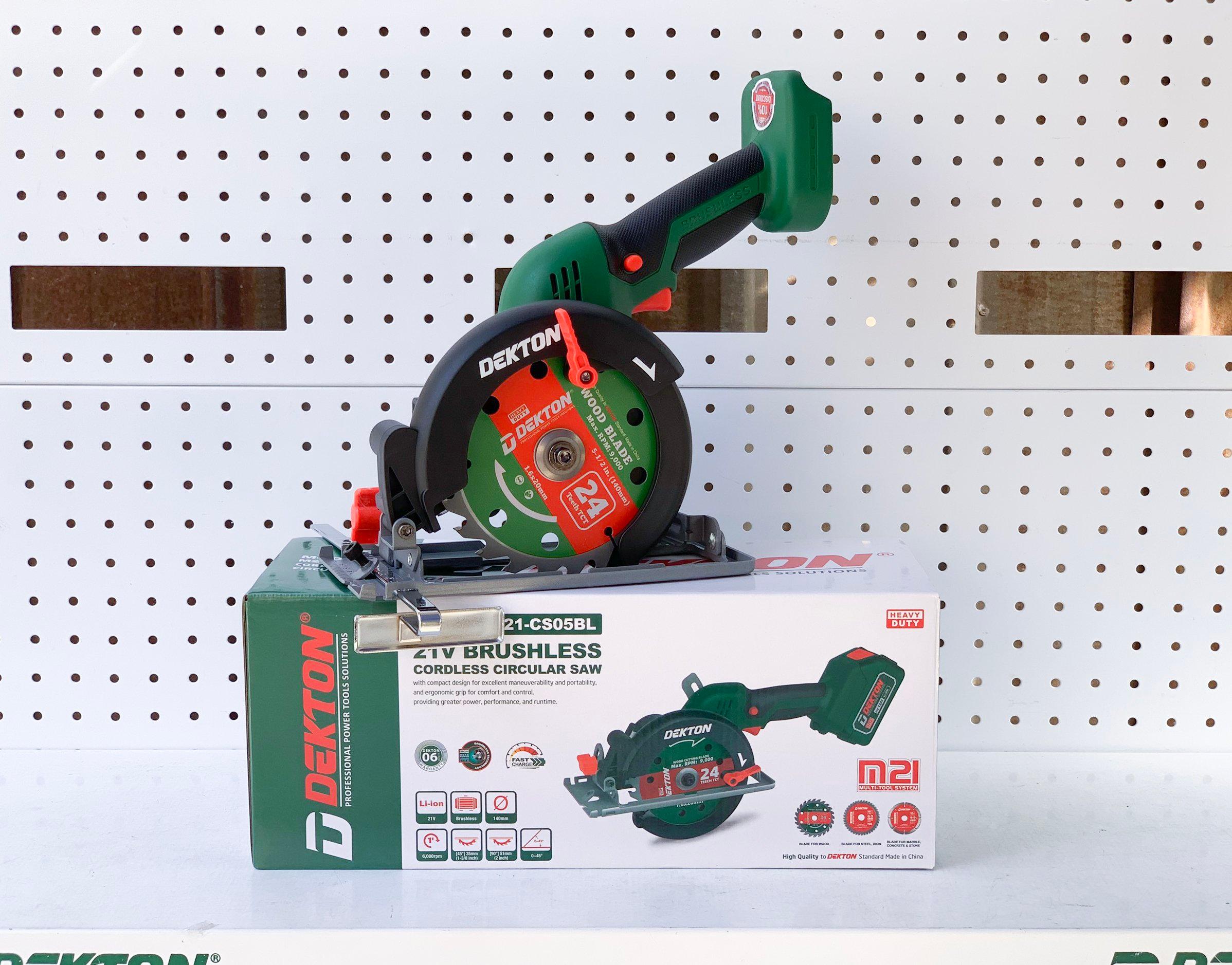 THÂN MÁY CƯA ĐĨA ĐA NĂNG PIN 21V BRUSHLESS (KÈM 3 LƯỠI &amp; LASER) M21-CS05PRO DEKTON - HÀNG CHÍNH HÃNG