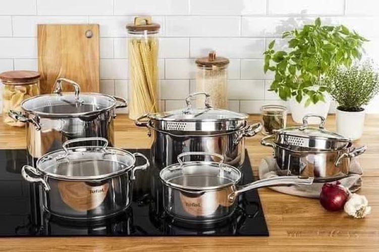 BỘ 5 NỒI INOX CAO CẤP TEFAL DUETTO PLUS G719SA55 Hàng chính hãng