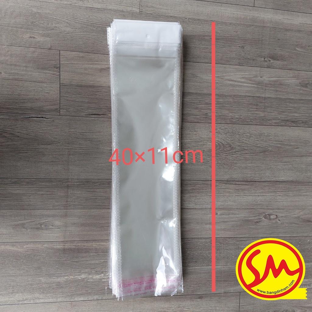 TÚI BÓNG OPP, TÚI BÓNG TRONG SUỐT dán miệng dài 40x11cm chuyên dùng ĐÓNG GÓI CÁC SẢN PHẨM MỘT CÁCH DỄ DÀNG