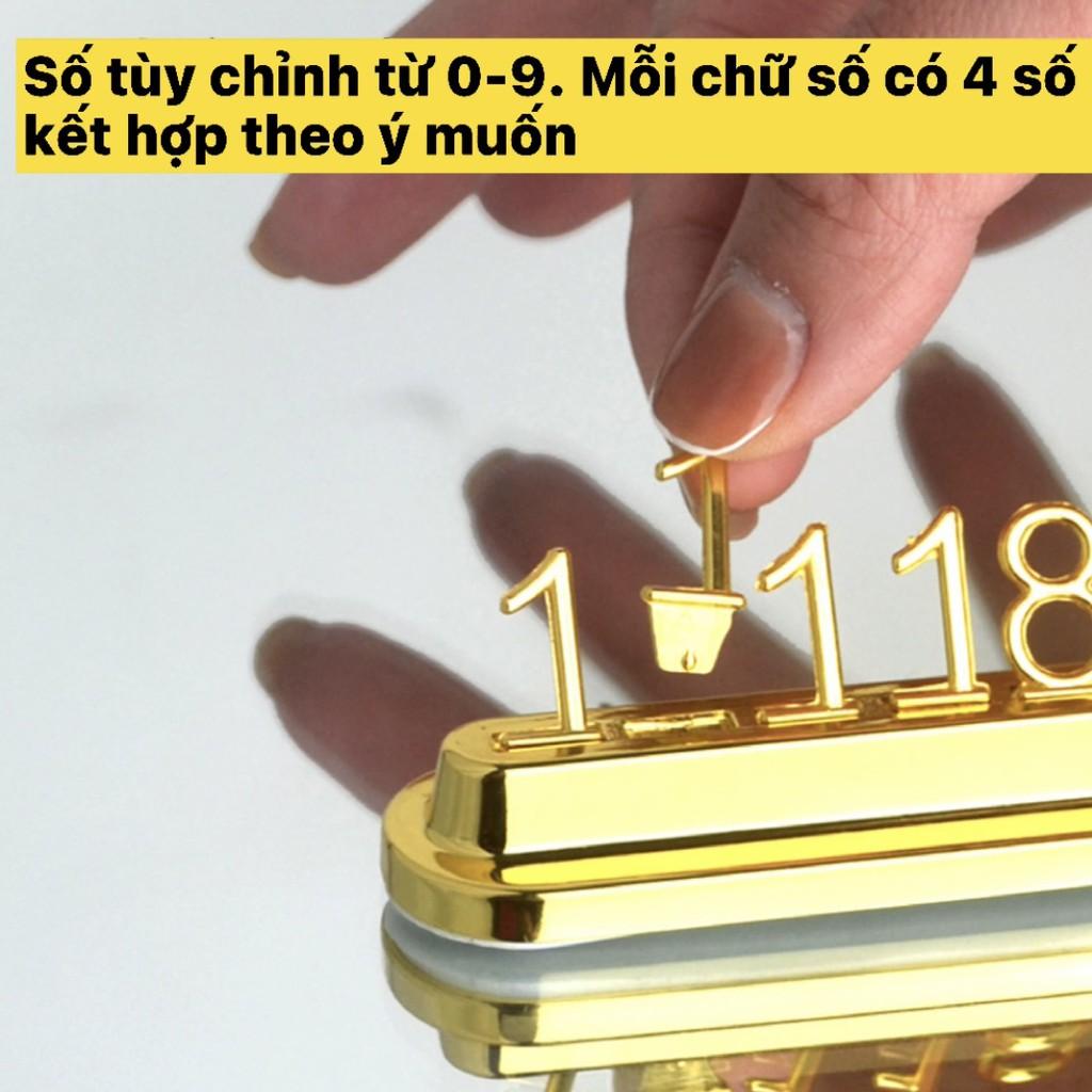 Bảng Số Điện Thoại Ô Tô Bảng Số Mạ Vàng Hình Con Hươu Sóc Gắn Trên Mặt Taplo Xe Hơi Thiết Kế Sang C