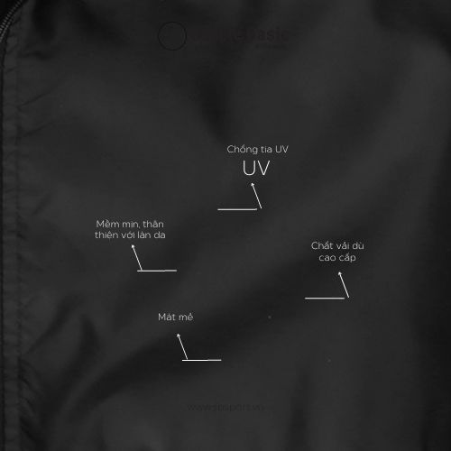 Áo khoác dù nam 1 lớp Simple Basic, thoáng mát, chống tia UV, màu đen