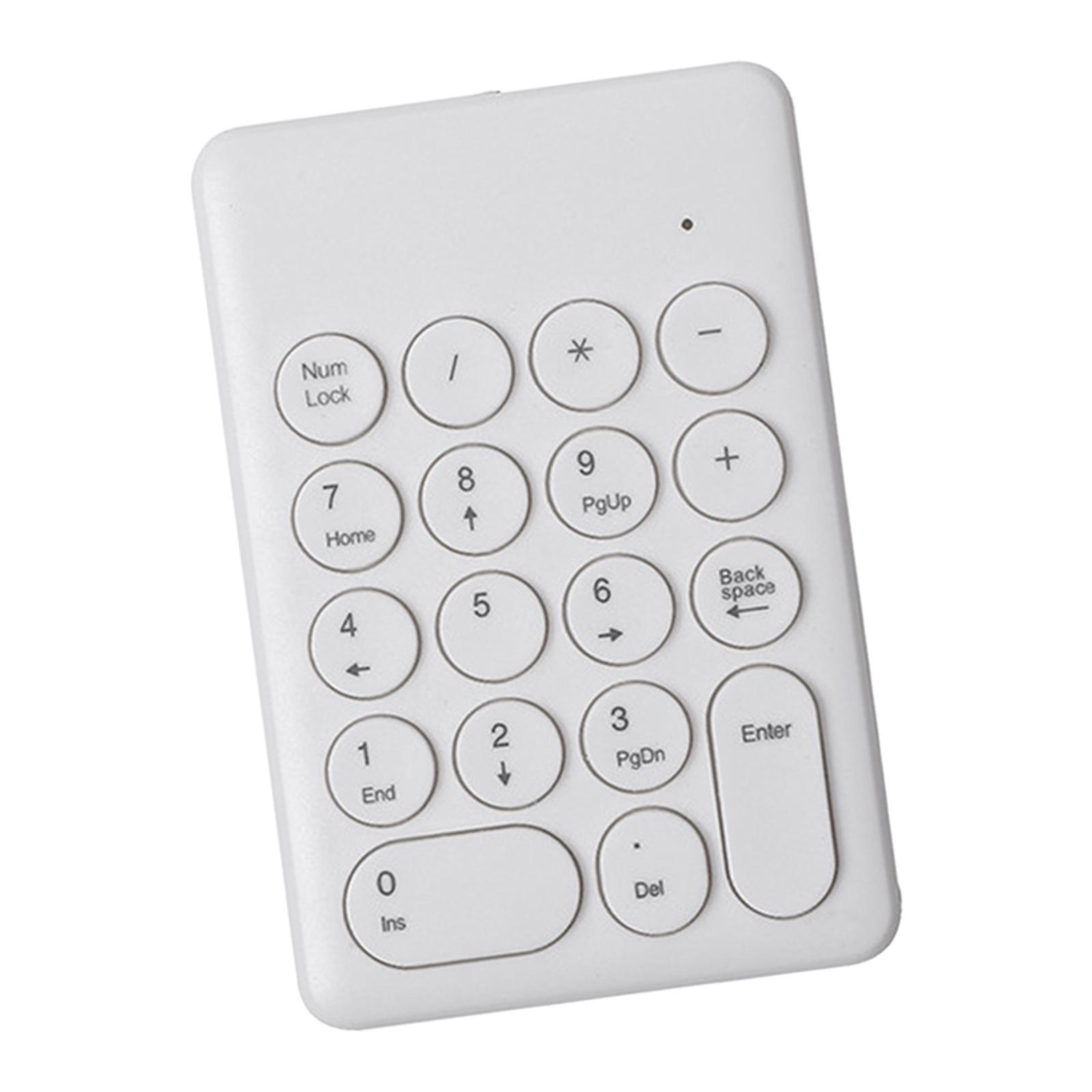 2.4G Wireless numeric Keypad Keyboard laptop pad White