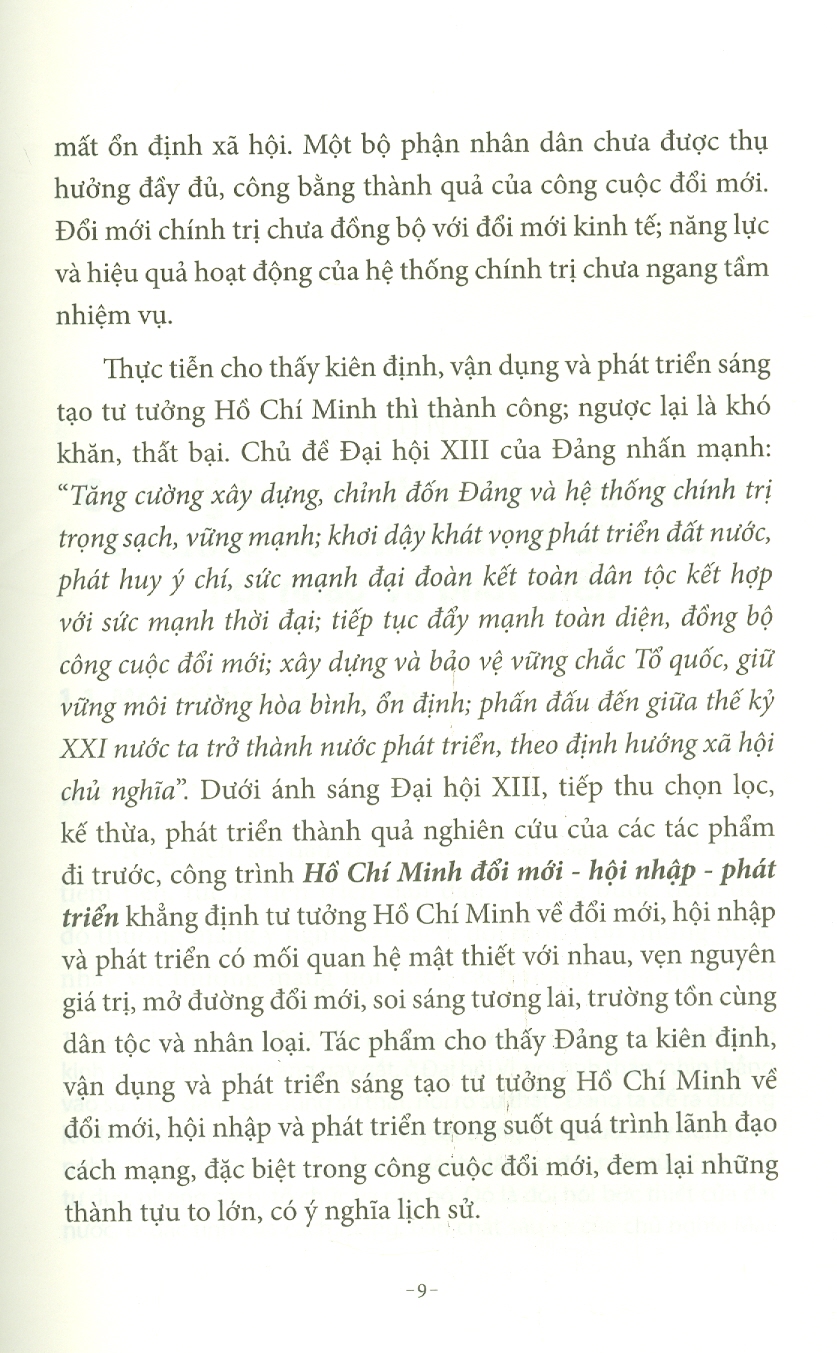 Hồ Chí Minh: Đổi mới - Hội nhập - Phát triển