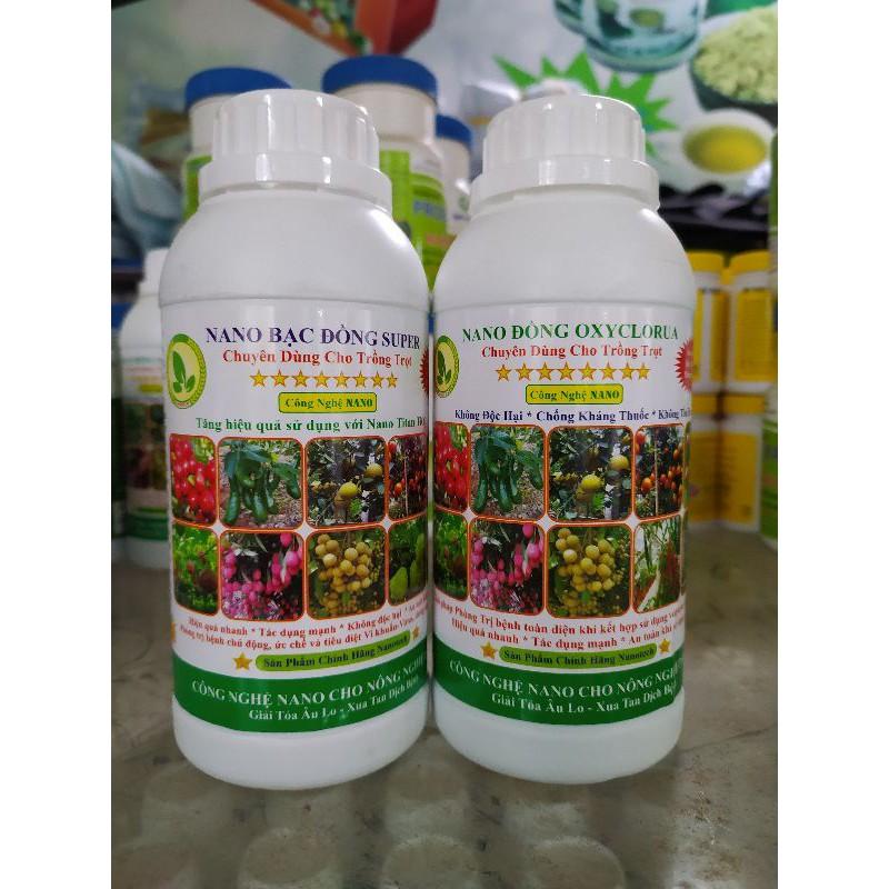Cặp đôi trị nấm bệnh cây trồng Nano bac đồng super và Nano đồng oxyclorua 500ml