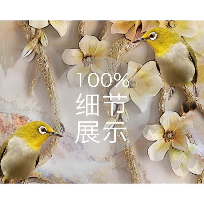 Tranh dán tường Tranh 3D dán tường Hoa Đào Trên Vách