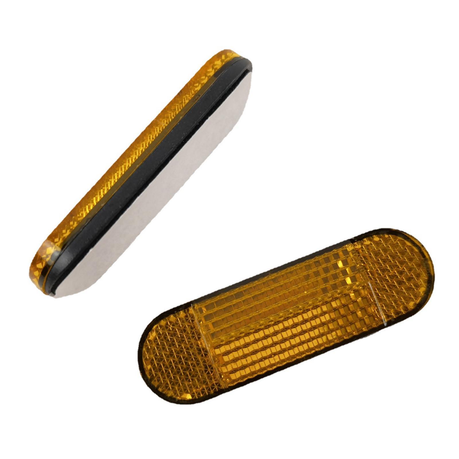 Amber Reflectors Bicycle Safety Reflector Reflective Sticker Universal Compatible with Scooter, Bike