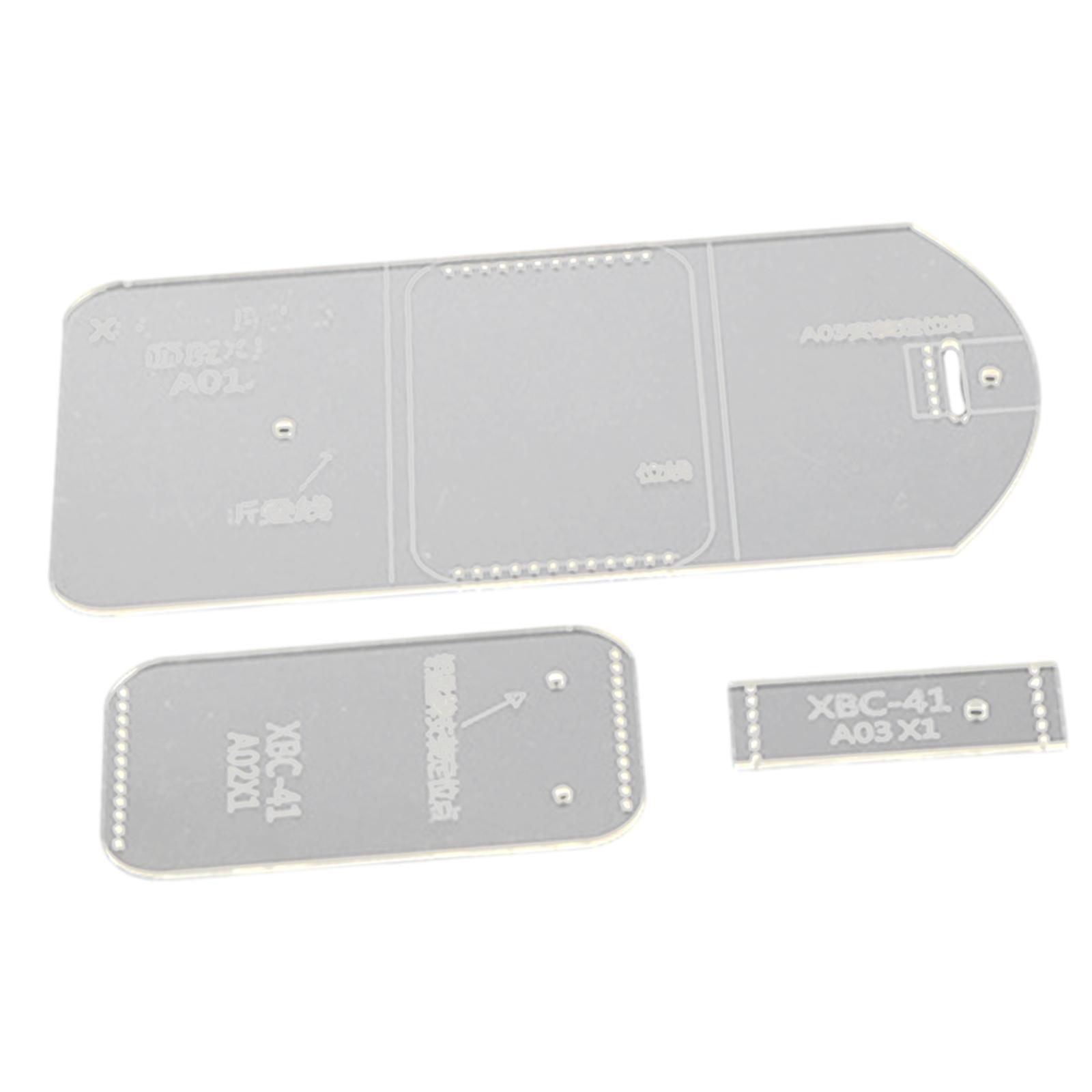Card Holder Acrylic Template Clear Leather Stencils Patterns for DIY Craft