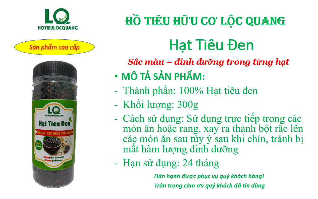 Hạt tiêu đen-300gr