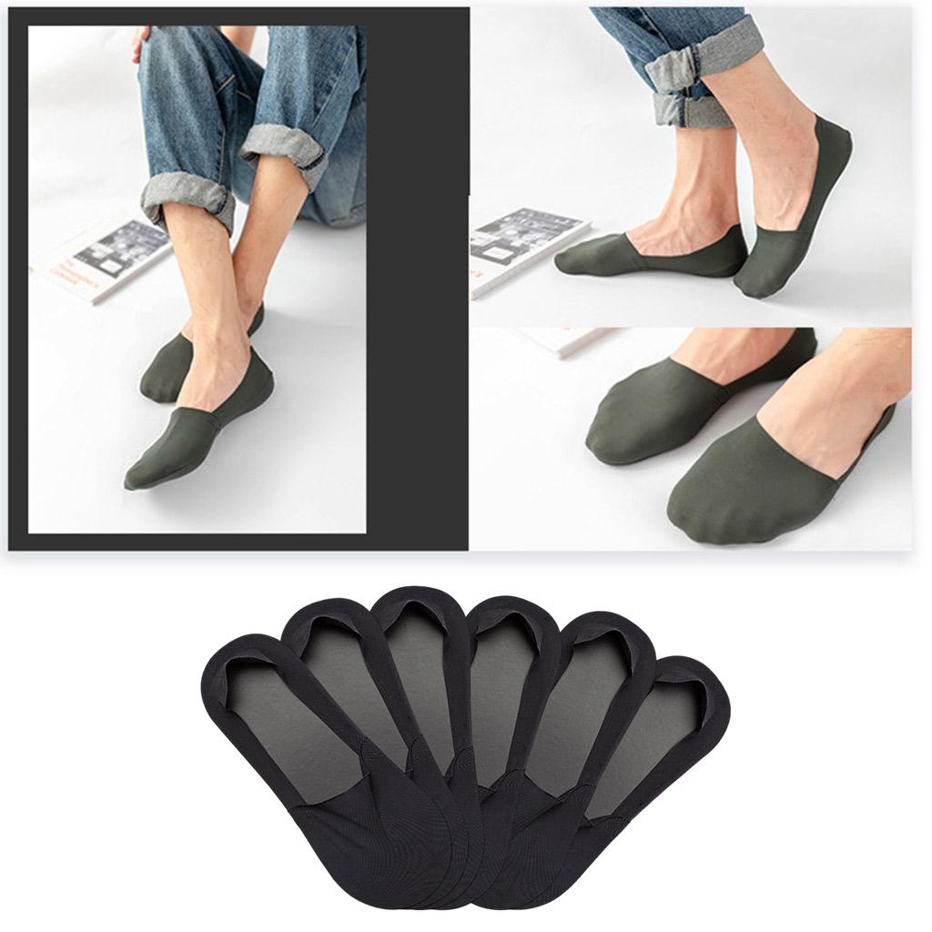 Mens Boat Liner Socks Invisible Low Cut No Show Breathable Cotton Bottom