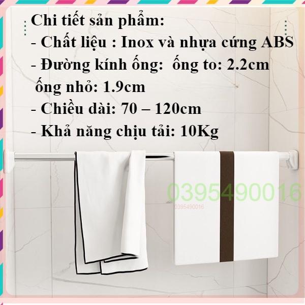 Thanh Treo Quần Áo Treo Rèm Nhà Tắm Rút Gọn Đa Năng Không Cần Khoan Vít