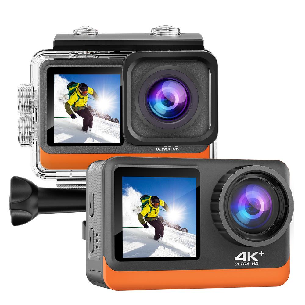 Ultra HD 4K 30fps 16MP Camera hành động WiFi Màn hình kép 2.0 IPS LCD 170 ° góc rộng 30m không thấm nước Go Sport Pro Mũ bảo hiểm Cam