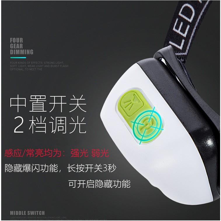 Đèn pha led đội đầu siêu nhẹ chống nước ,cảm biến hồng ngoại chất lượng 698