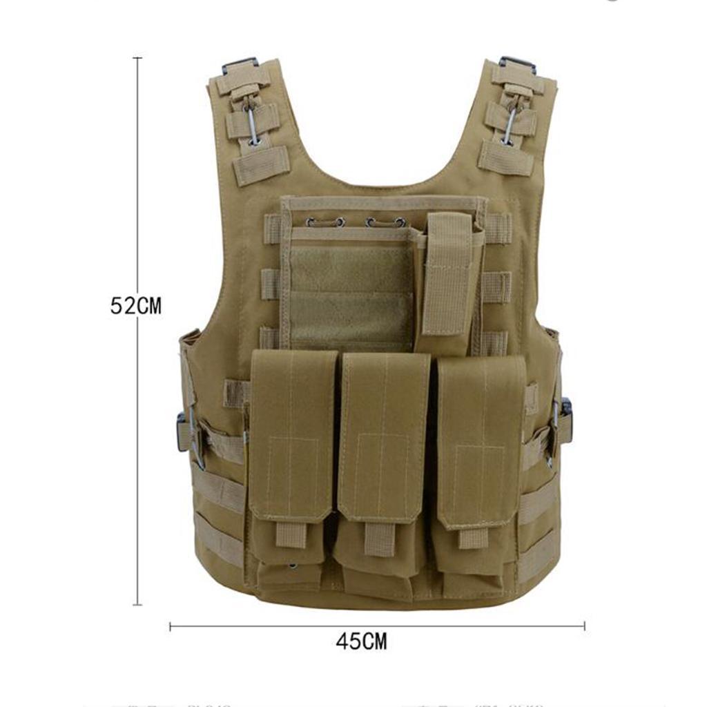 Plate Carrier Assault Gear Jacket for Men Women Outdoor Khaki