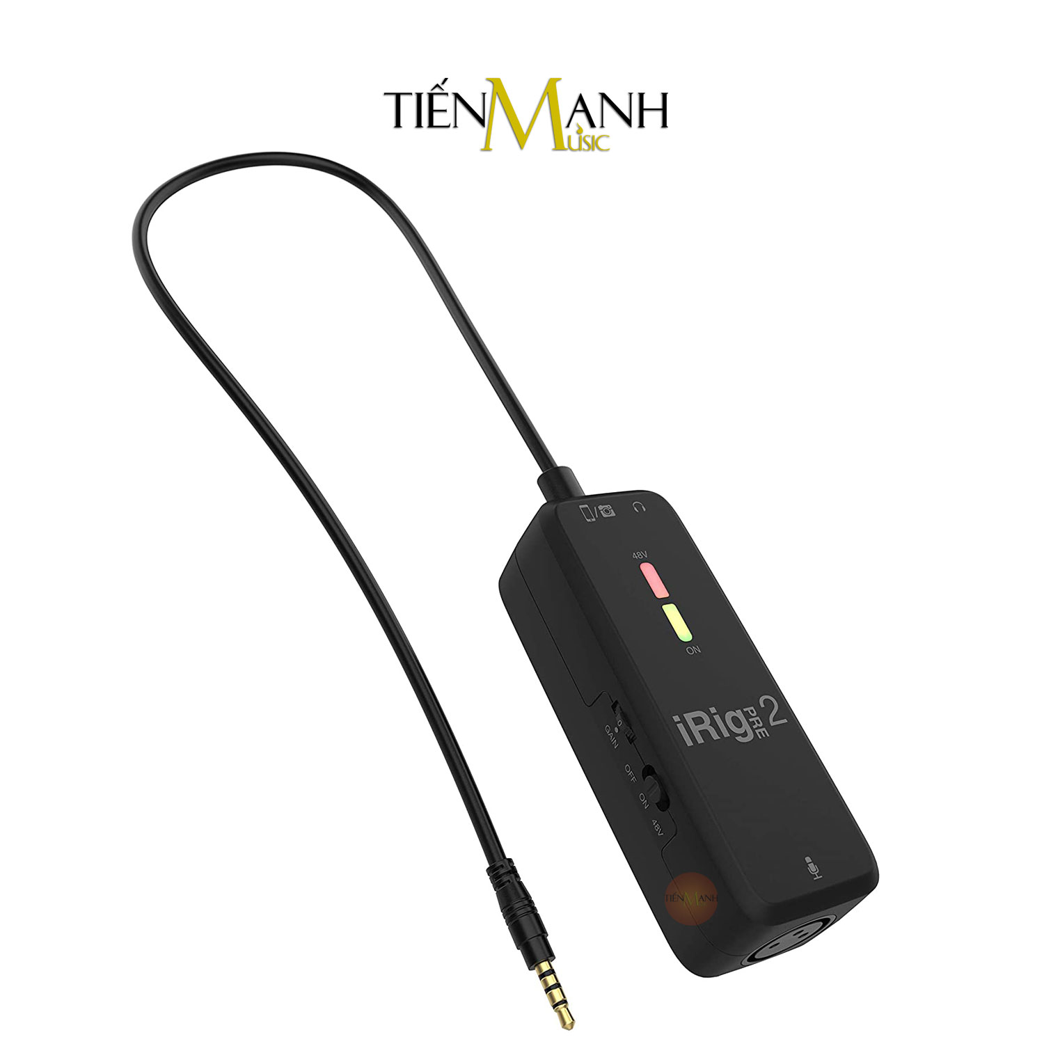 Soundcard Thu Âm LiveStream IK Multimedia iRig Pre 2 - Cho Micro Kết Nối Điện Thoại, Máy Ảnh Audio Interface Live Stream Hàng Chính Hãng - Kèm Móng Gẩy DreamMaker