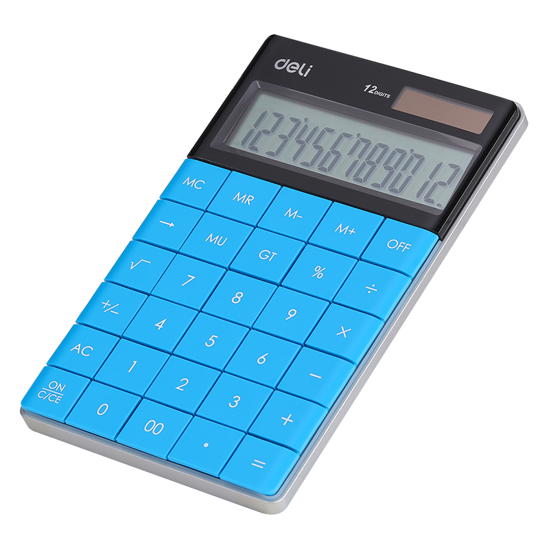 Máy tính TOUCH nhiều màu Deli 1589 Modern Calculator 12-Digit Giao màu ngẫu nhiên