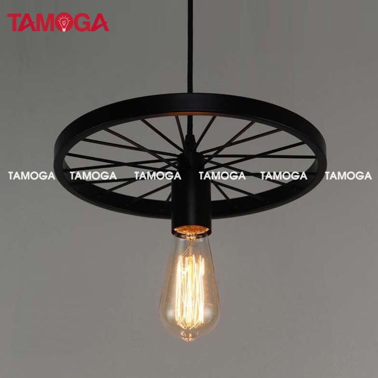 Đèn thả trần bánh xe bộ 3 TAMOGA WAKIXI 7089/3 + Kèm bóng Edison