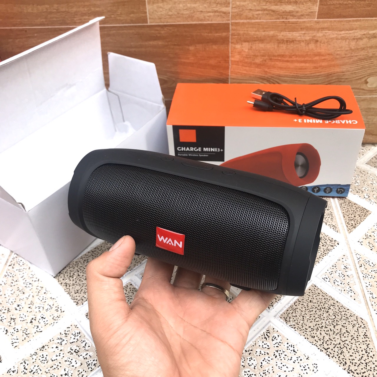 Loa Bluetooth WAN Charge mini 3+ A3 (Màu đen), nghe nhạc hay pin trâu - Hàng chính hãng