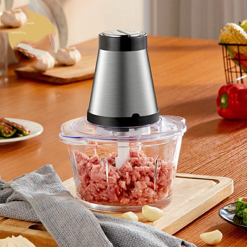 Máy Xay Thịt Cối Nhựa 2L Công Suất 250W - Máy Xay Thực Phẩm Đa Năng 4 Lưỡi - BẢO HÀNH 1 NĂM