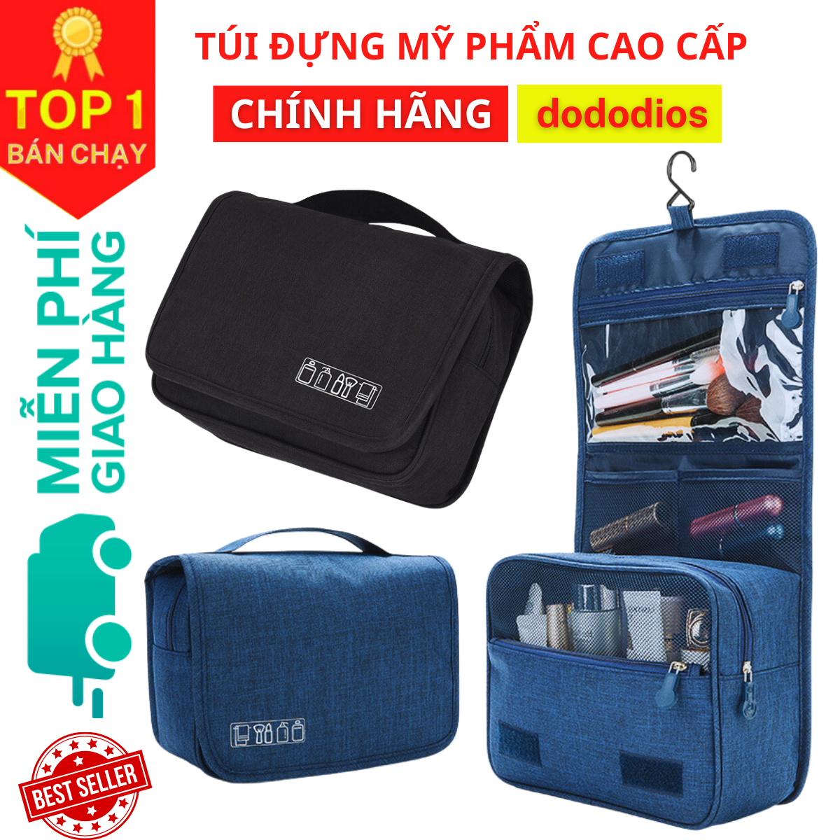 Túi đựng mỹ phẩm đồ trang điểm đồ du lịch chống thấm nước - Hãng dododios - Mã 02