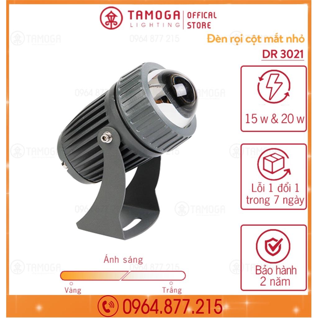 ◕ Đèn rọi tường cột cây ngoài trời DR 3021 - 10W thân đen as vàng