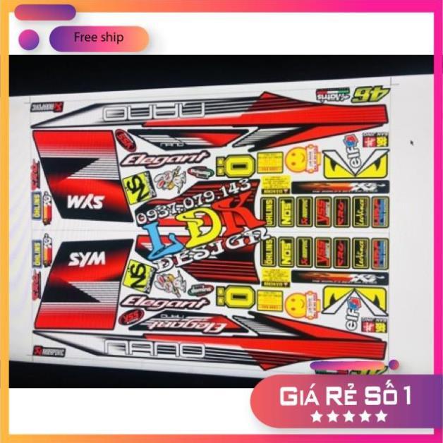 Tem rời elegant spark nano đỏ đen 3 lớp ko bay màu bảo hành màu sắc vĩnh viễn