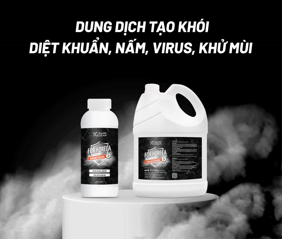 Khử mùi ô tô Nano Xclean For Horeca- Phun khói diệt Khuẩn Khử Mùi ô tô, Không Gian Nhà Ở, Văn Phòng Khử Mùi Hôi, Mùi mốc, Mùi Bếp (AHTC)