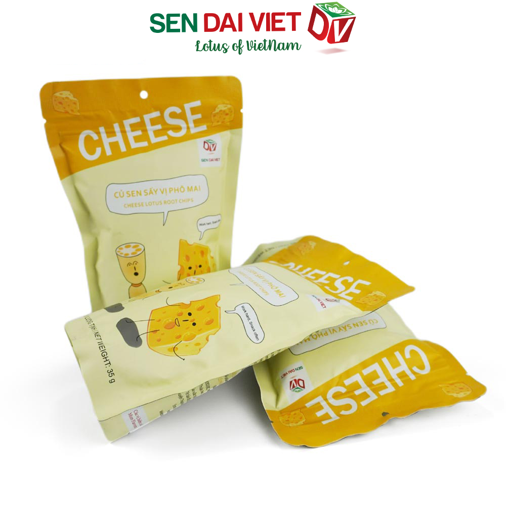 Củ Sen Sấy- Nguyên Vị, Vị Phô Mai, ĐV- Sen Đại Việt- 2 Gói- Gói 35g