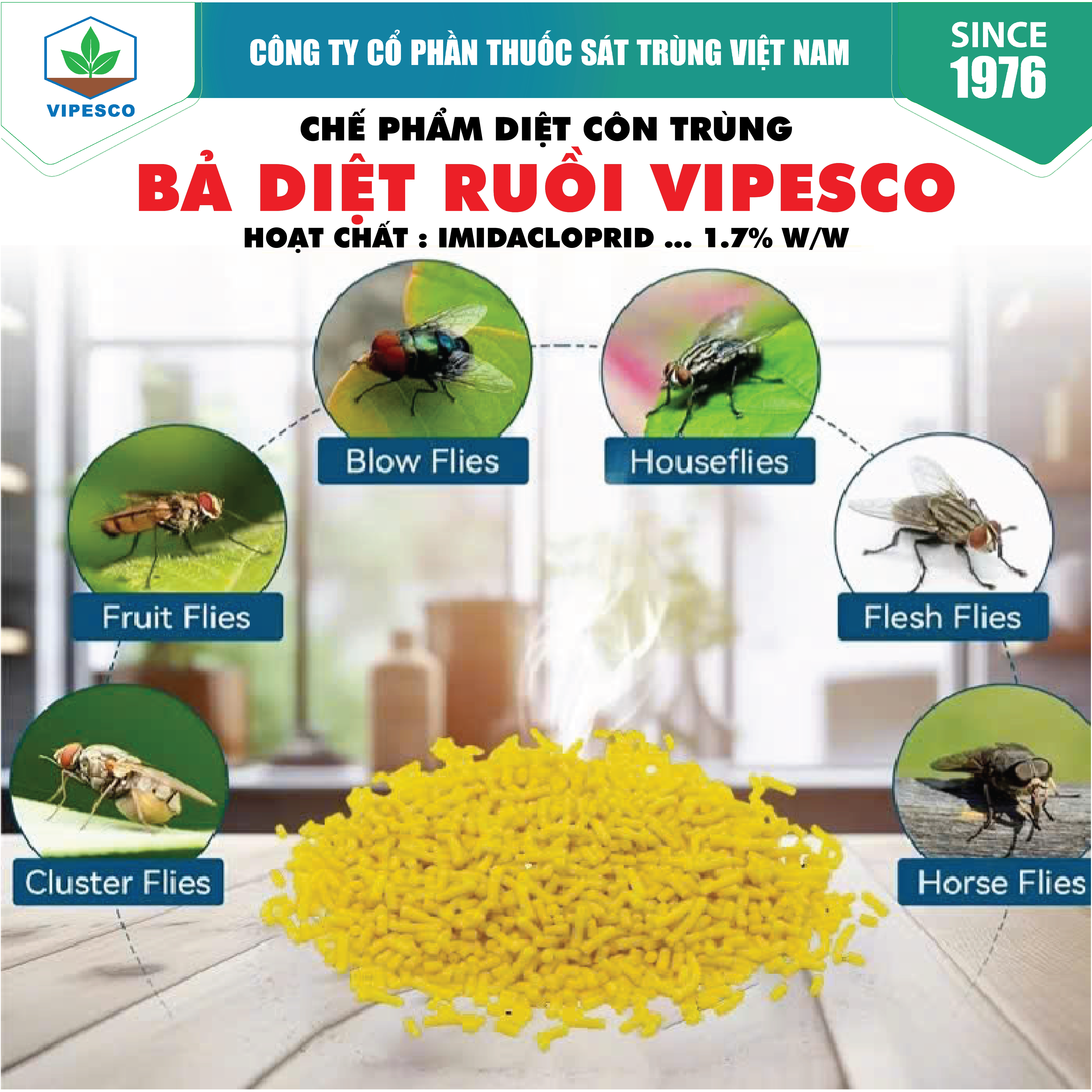 CHẾ PHẨM DIỆT CÔN TRÙNG - BẢ DIỆT RUỒI VIPESCO