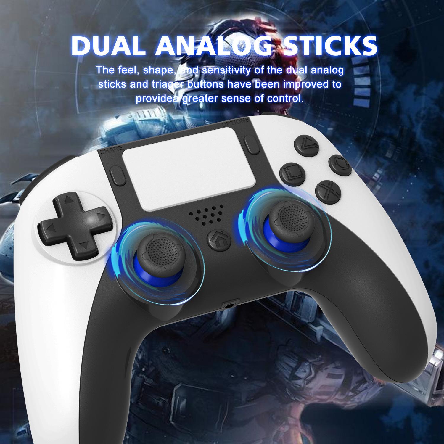 Phong cách mới nhất PS4slim Bluetooth không dây lập trình con quay hồi chuyển somatosensory sáu trục rung kép PS5 hình PS4pro tay cầm chơi game