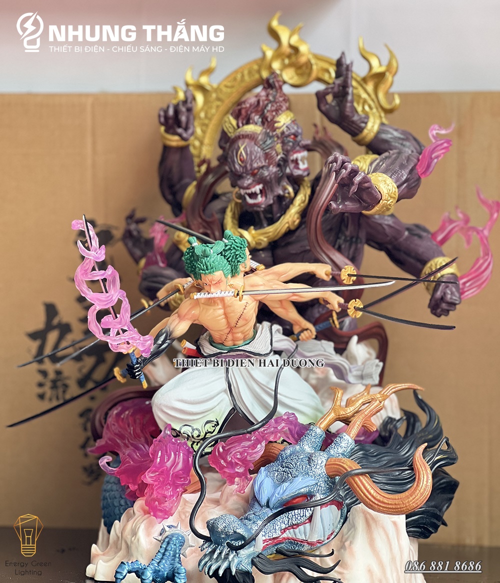 Mô Hình One Pice Zoro Quỷ thần Asura Kyutoryu - 3 Đầu - 6 Tay- 9 Kiếm Siêu Chất OP-004 - Cao 38cm - CÓ VIDEO