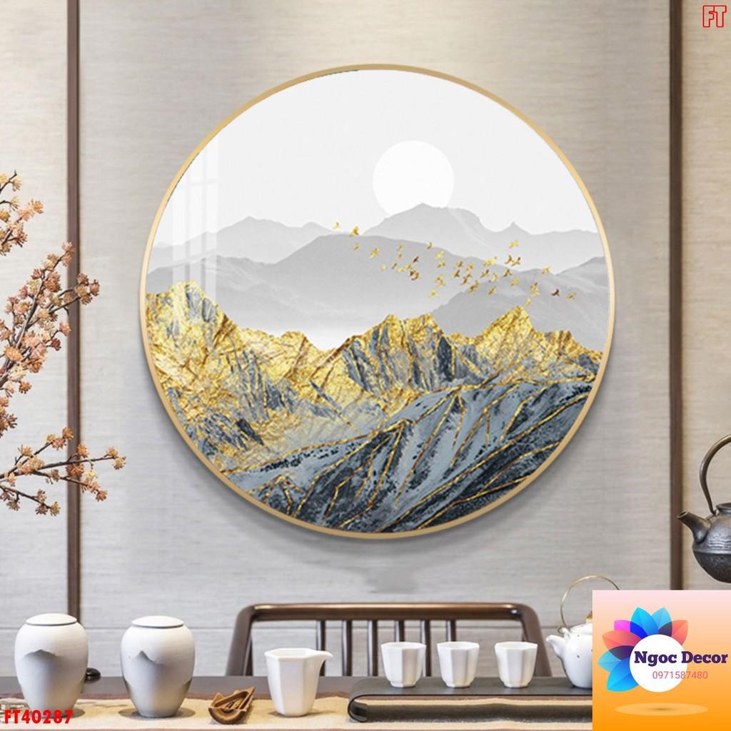 Tranh tròn tranh pha lê decor phòng xịn sò đẹp
