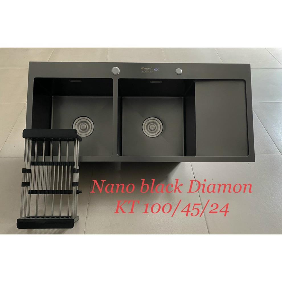 Chậu Rửa Bát Nano 2 Hố 1 Bàn Kagol - Giá Rẻ