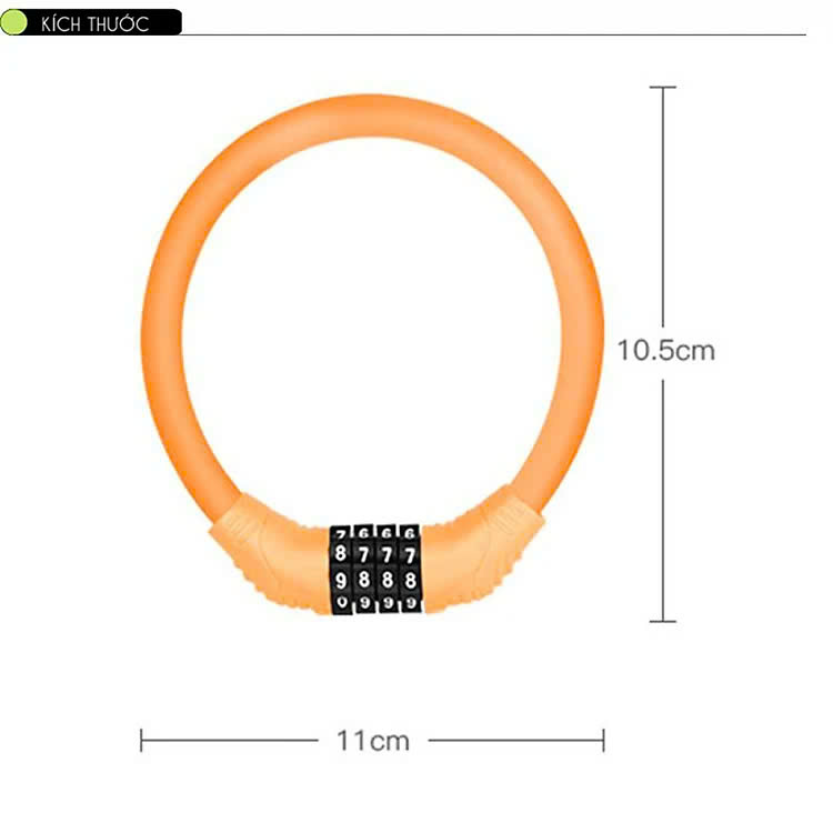 Khoá đa năng xe đạp xe máy 4 số chống trộm Khóa Số Xe Đạp 4 Số Mật Mã Vỏ PVC Bọc Lõi Thép (dạng tròn cứng) (mật khẩu mặc định 0000)