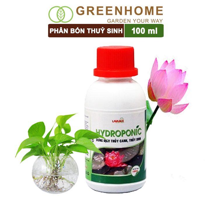 Dung dịch thủy canh Lavamix, chuyên trồng hoa sen, cây trong nước, an toàn cho cá |Greenhome