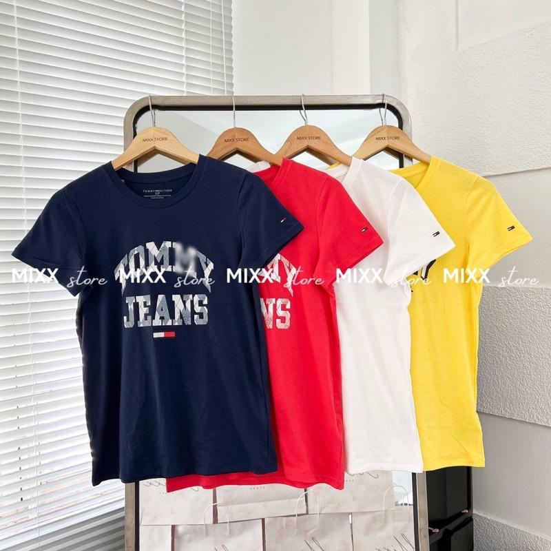 Áo thun nữ chữ đơn giản chất thun cotton mát mịn phom suông vừa