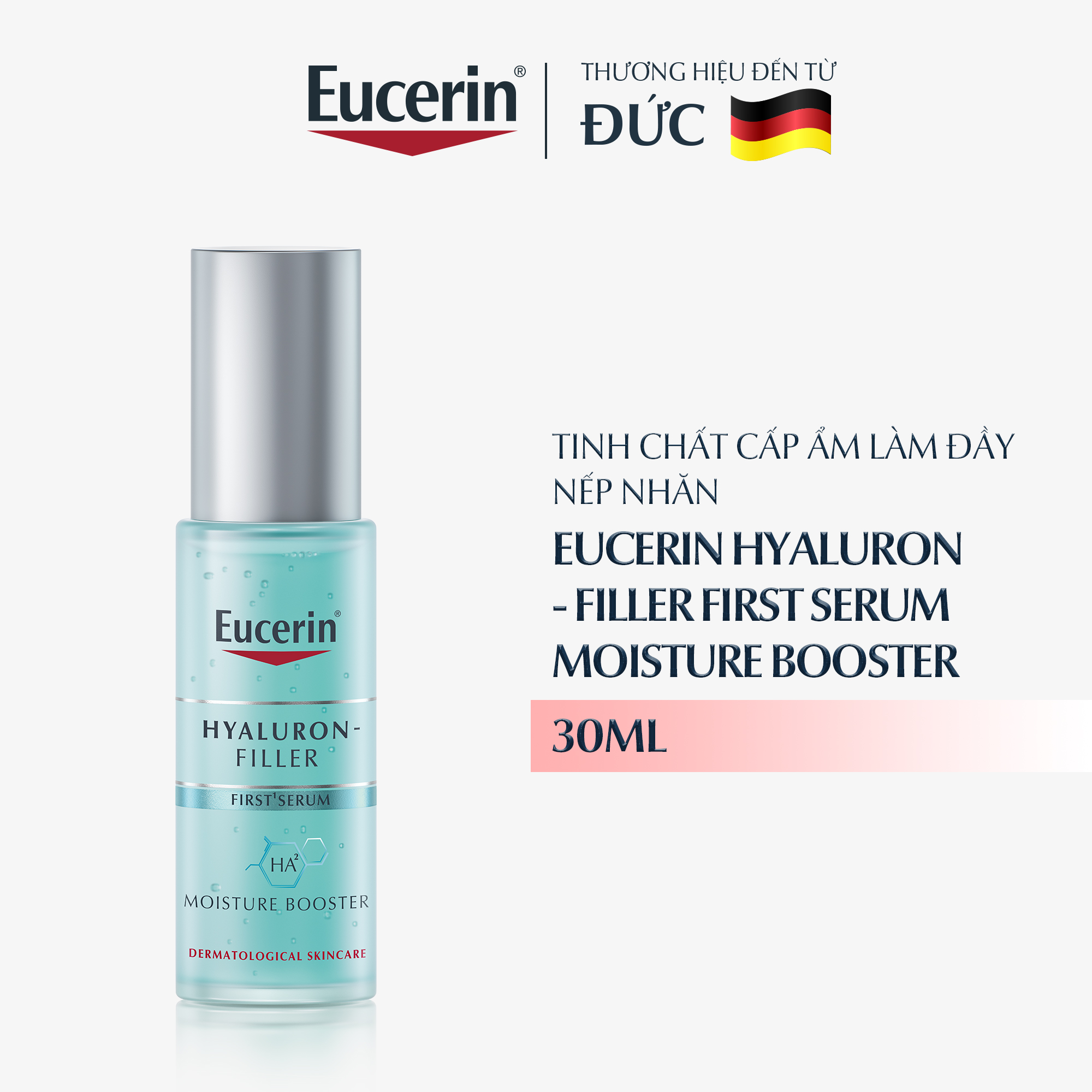 Tinh chất cấp ẩm & giảm nếp nhăn Eucerin Hyaluron + Filler Moisture Booster 30ml