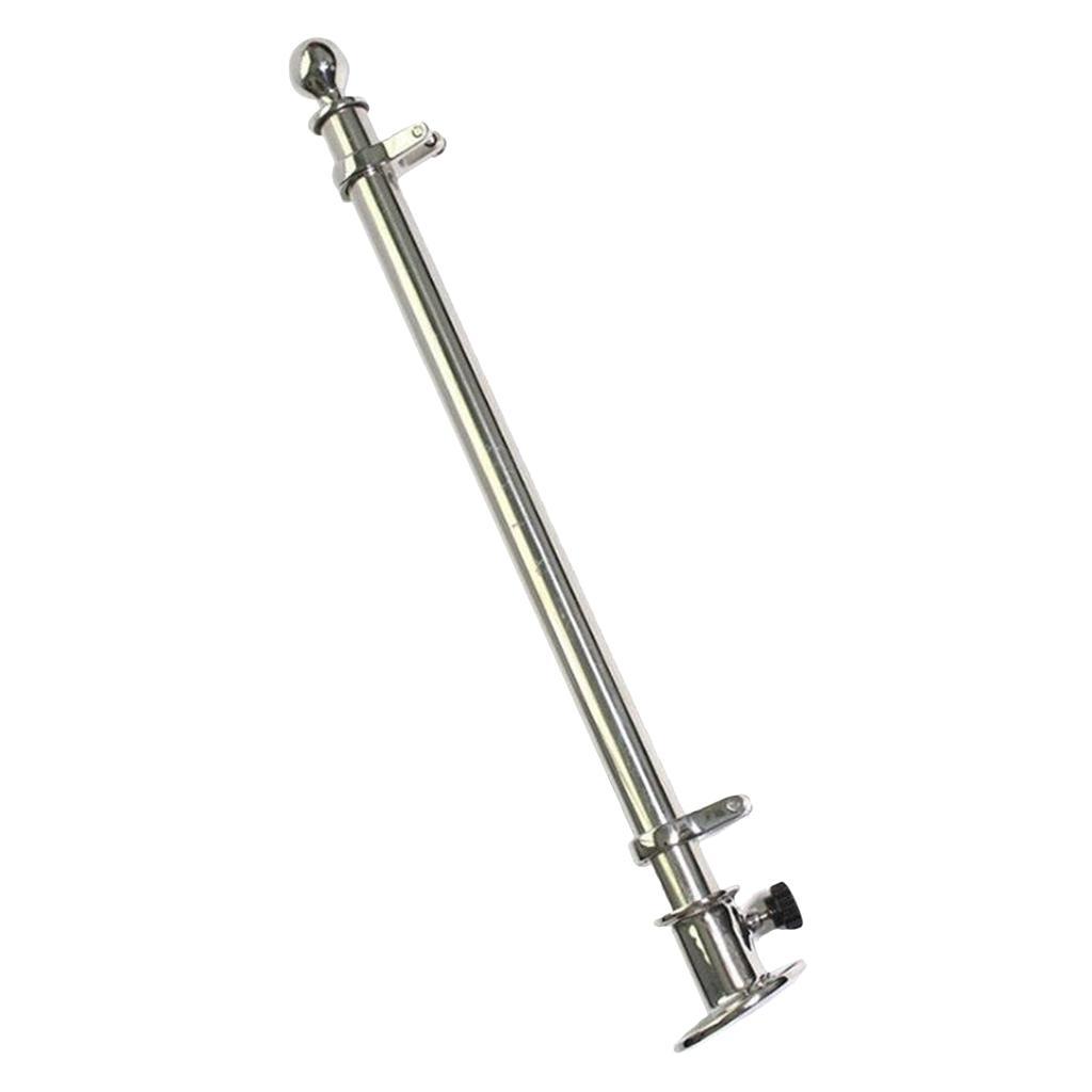 316 Stainless Steel Polished 24" 610mm Pole Fits Marine Yacht Boat