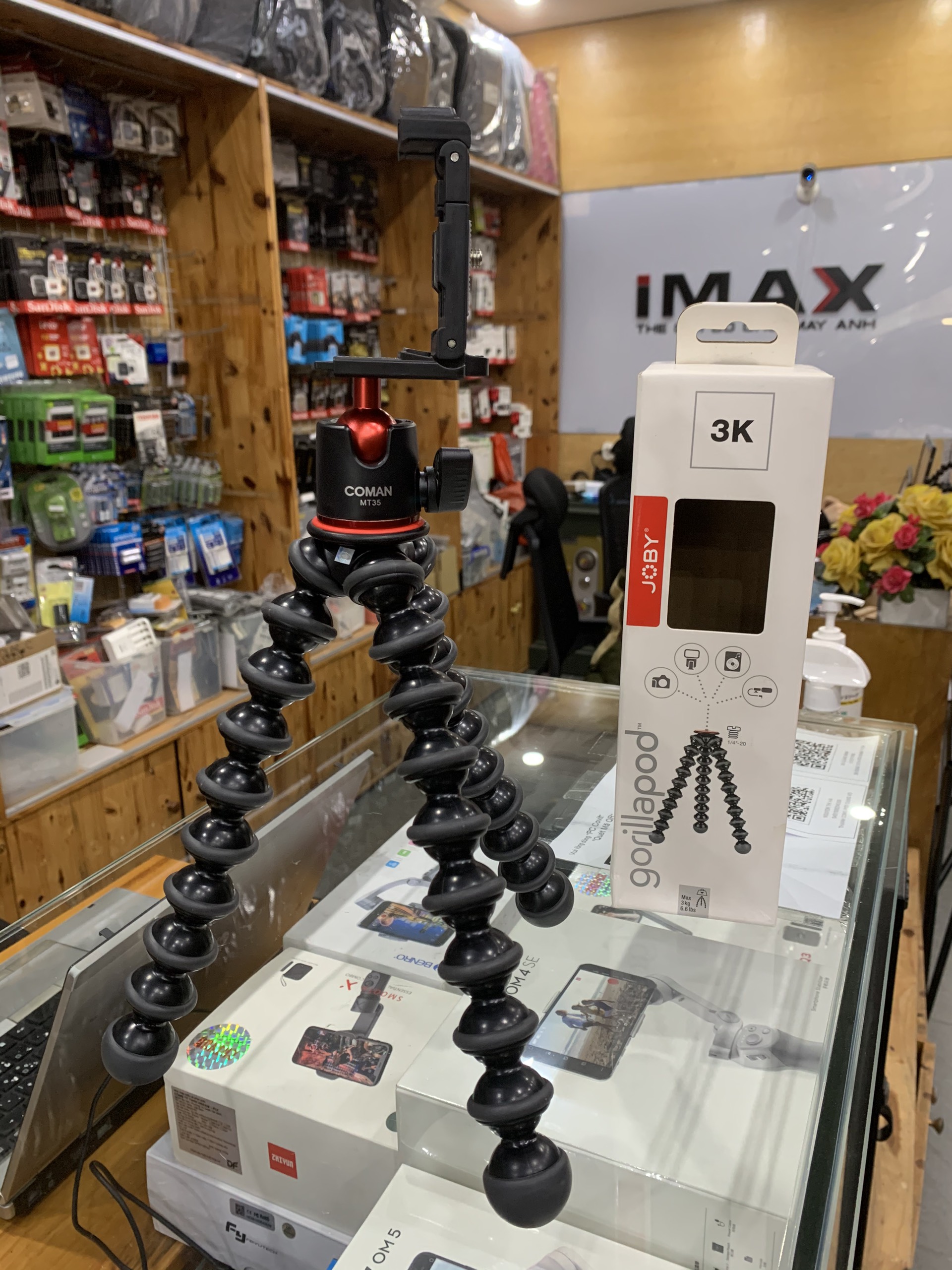 Chân xoắn Joby GorillaPod 3K + Ball Coman, Hàng chính hãng