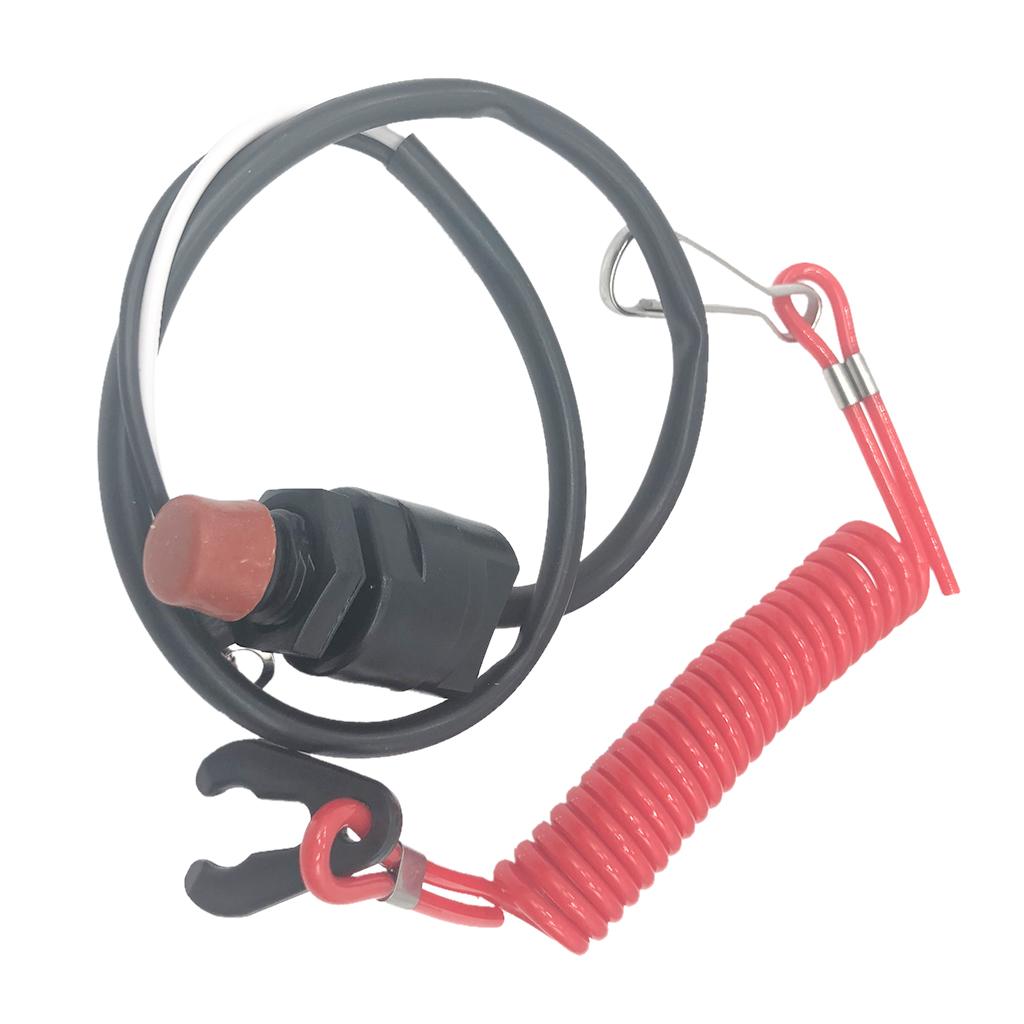 NEW BOAT OUTBOARD ENGINE MOTOR STOP SAFETY KILL SWITCH &TETHER CORD LANYARD