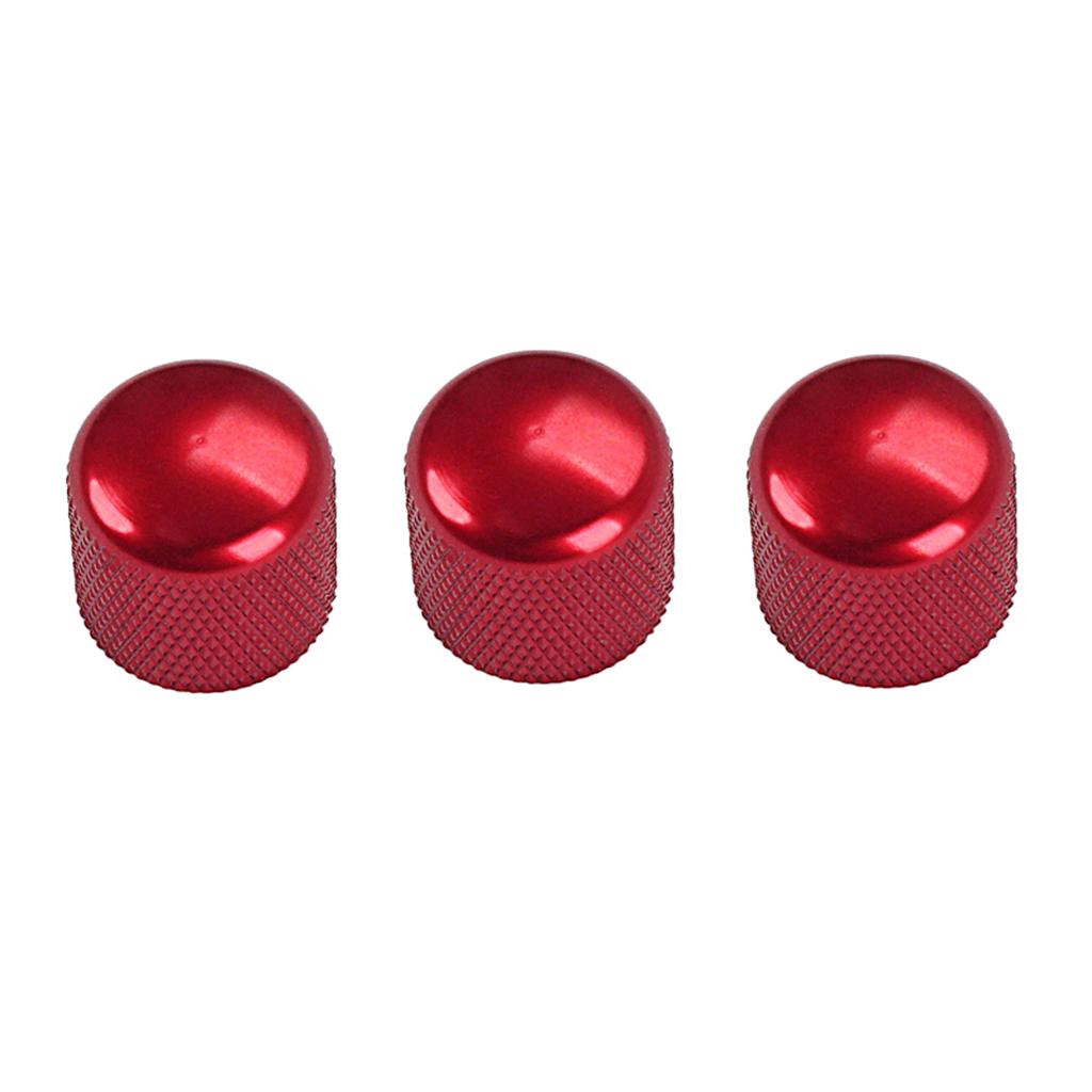 Sunnimix 3 Chiếc Guitar Điện Và Bass Âm Tập Điều Khiển Điện Tử Núm Nắp Đỏ
