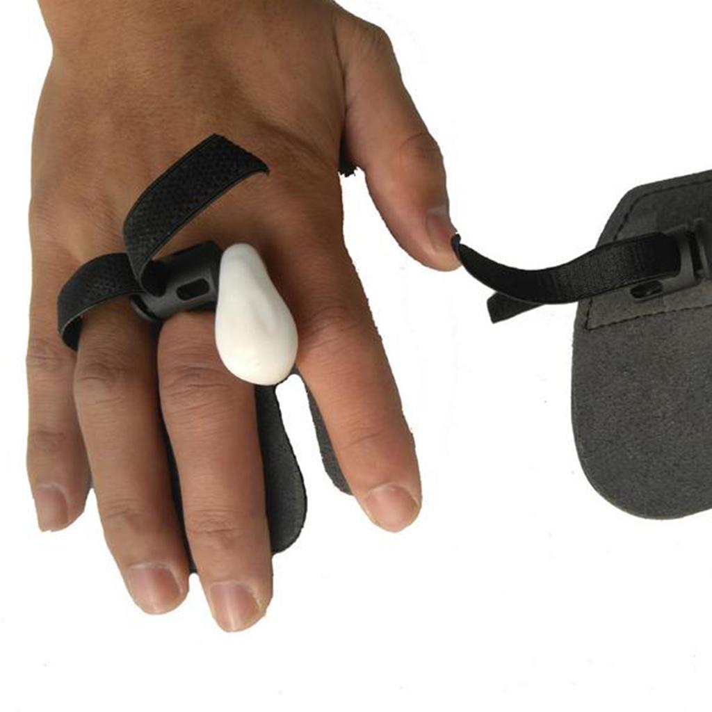 Leather Archery Bow Finger Tab Protector Shooting Finger Guard Right Hand