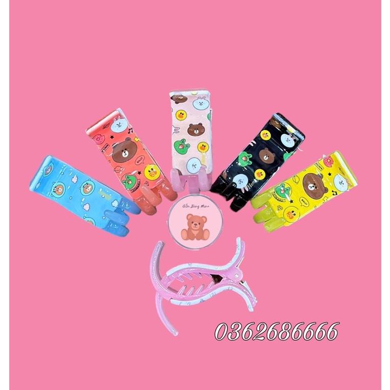 Kẹp Càng Cua 5 Răng Hoạ Tiết Gấu Dâu Lotso Dễ Thương