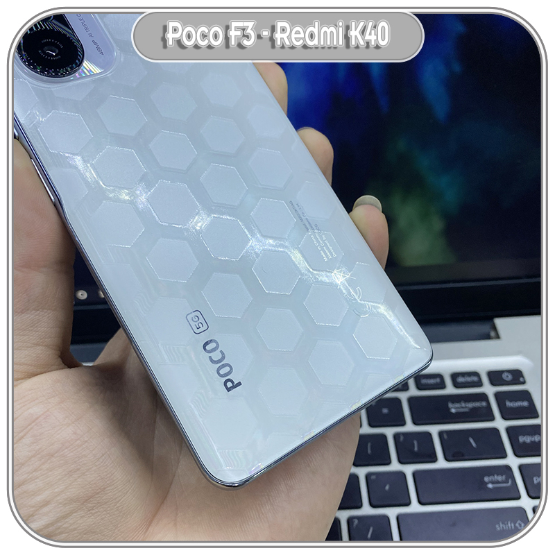 Miếng dán PPF mặt sau trong 3D Tổ ong cho Xiaomi Poco F3 - Redmi K40