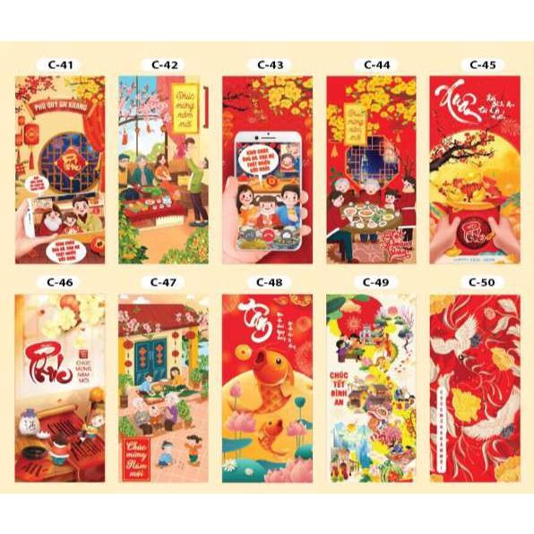 Combo 50 - 100 Bao Lixi 2022 Chúc mừng năm mới - Nhâm Dần