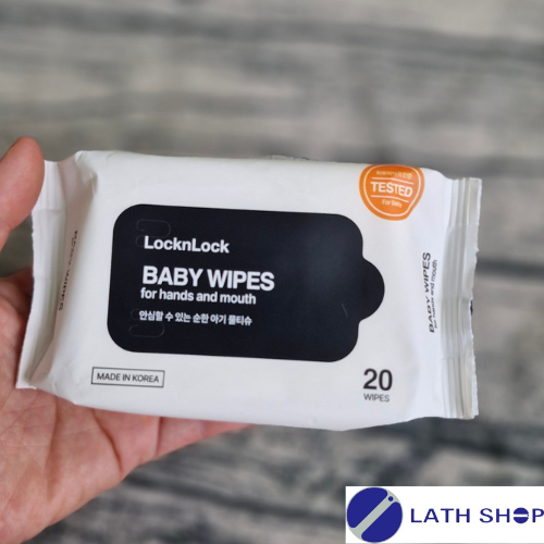 Khăn Giấy Ướt Lock&amp;Lock Baby Wipes Dùng Lau Tay Và Miệng ETM245 ETM248- Hàng Chính Hãng