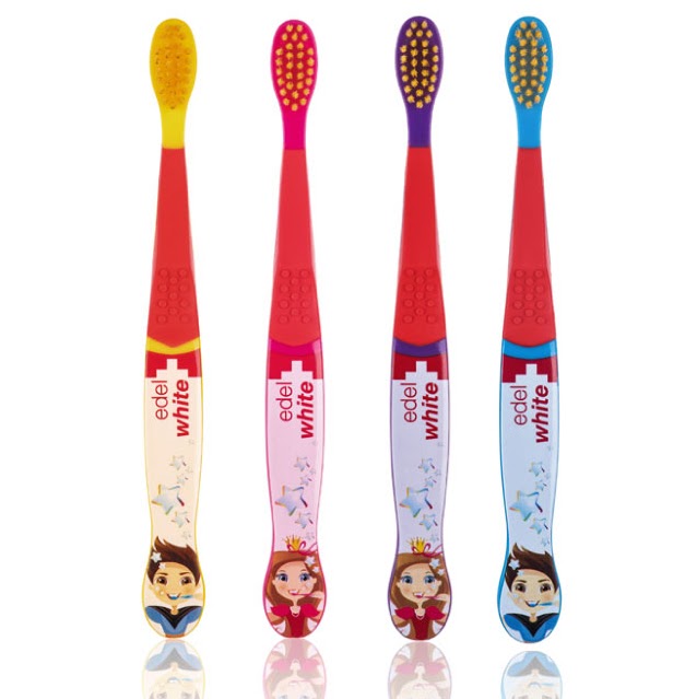 Bàn chải trẻ em 0-6 tuổi siêu mềm Edelwhite KIDS FLOSSERBRUSH dòng cao cấp