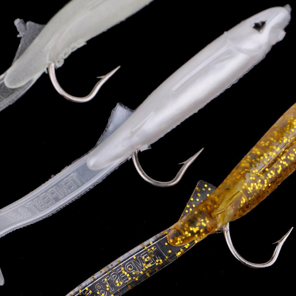 2-4pack 3pcs Small EEL Soft Fishing Lure Artificial Fish Bait Swimbait Length