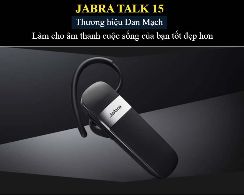 Tai Nghe Bluetooth Jabra Talk 15 SE Đàm Thoại Nghe Nhạc | HD Voice | Hàng chính hãng