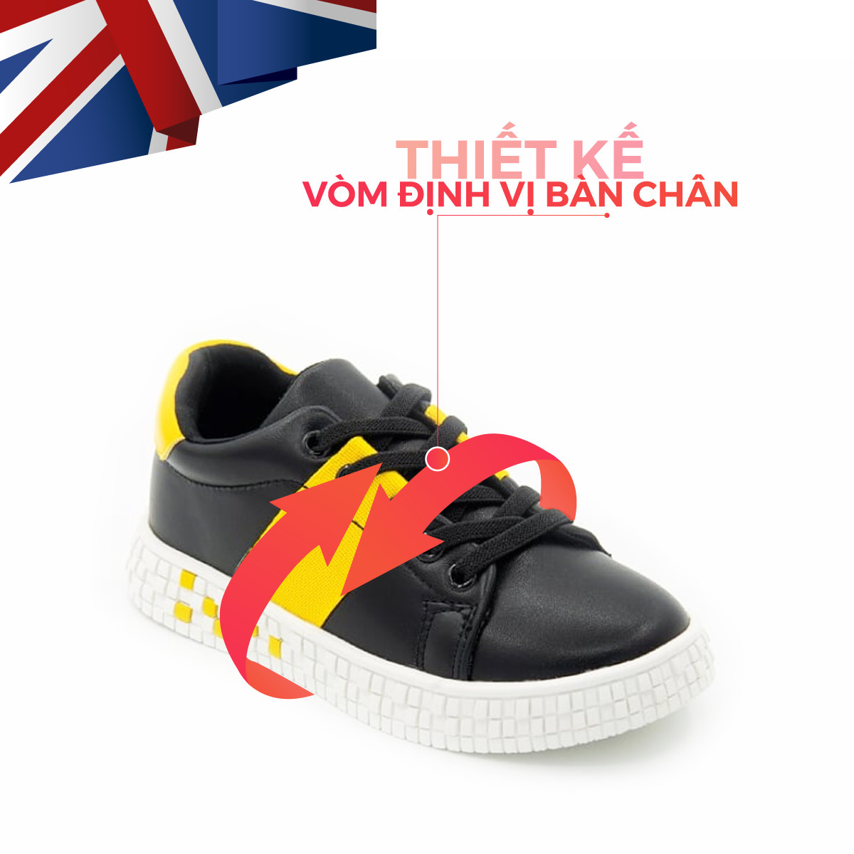 Giày Thể Thao Sneaker Bé Trai Bé Gái Đi Học Cổ Thấp Crown Space UK Active Trẻ em Cao Cấp CRUK255 Siêu Nhẹ Êm Size 28-36/4-14 Tuổi