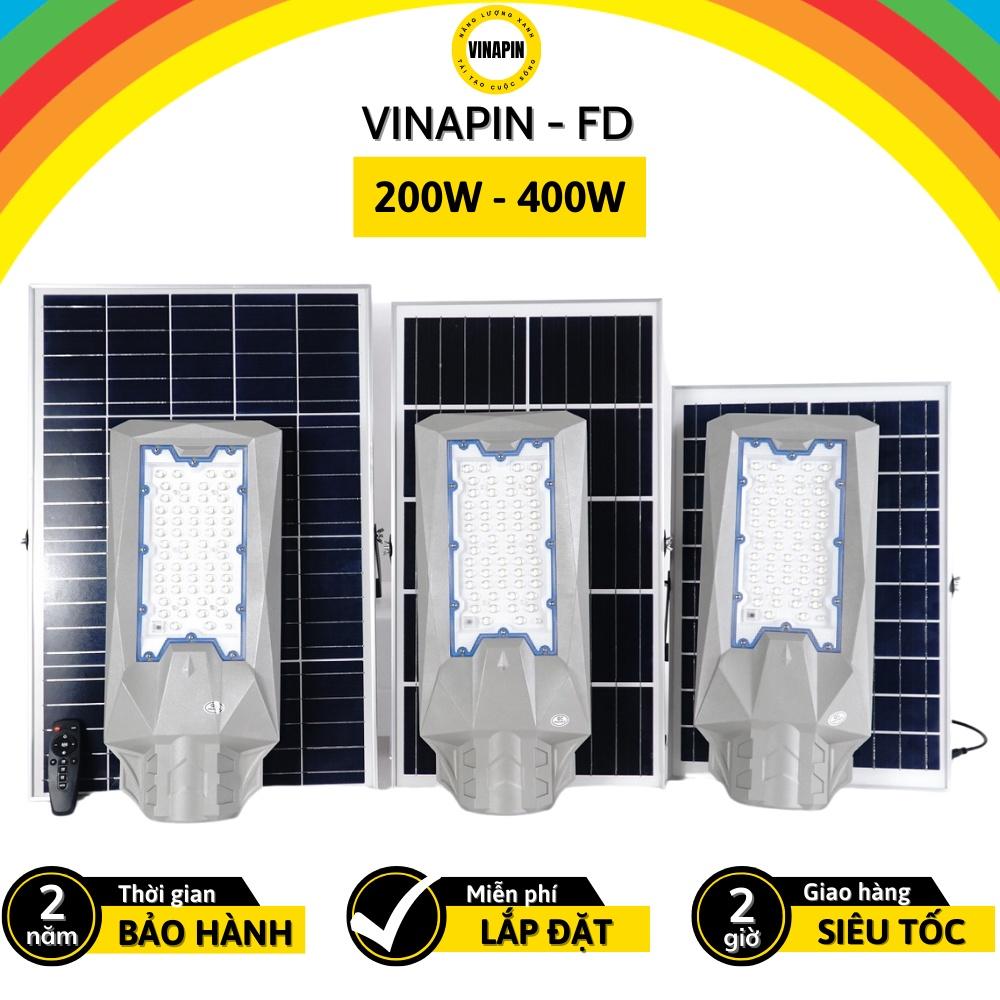 Đèn led năng lượng mặt trời bàn chải cao áp VINAPIN-FD sân vườn, đèn đường siêu sáng có tay trụ - Nhiều công suất